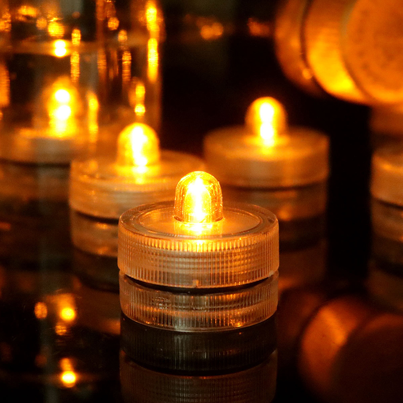 

Underwater Lights LED Candle Lights Submersible Tea Light Waterproof Candle Underwater Tea Light Sub Lights Battery Waterproof Night Light