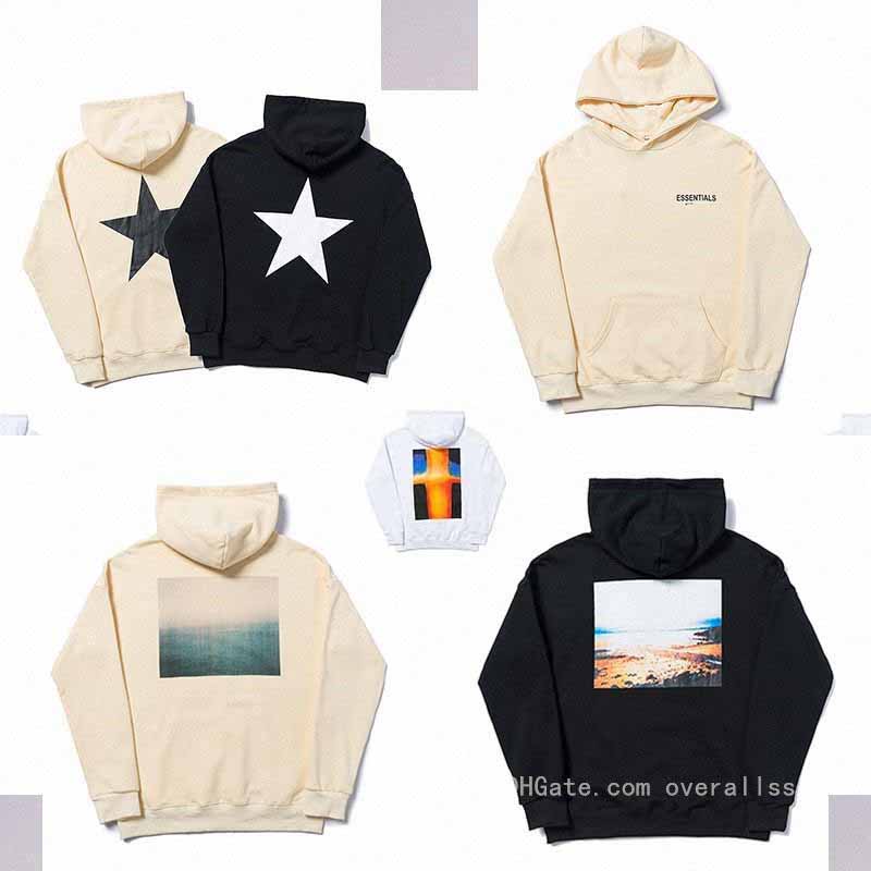

Mens and womens hoodies Leisure fashion trends fog essentials essential men women designer tracksuit pringting hoodie designers for sweatshirts O6u6#, Black