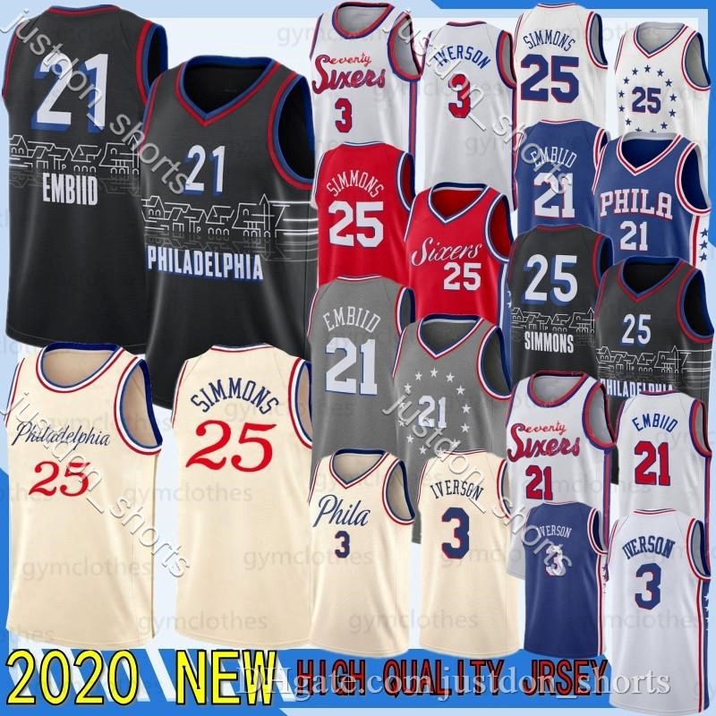 

NCAA Joel 21 embiid Jersey Ben 25 Simmons Al 42 Horford Mens New Jersey Basketball Jerseys Allen 3 Iverson 21 embiid 25 Simmons Jerseys, Men 76 ren