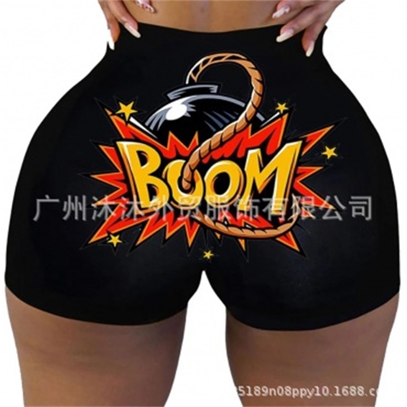 

Summer Digital Printing 2020 Sexy Fashion Home Sports Shorts, White;black