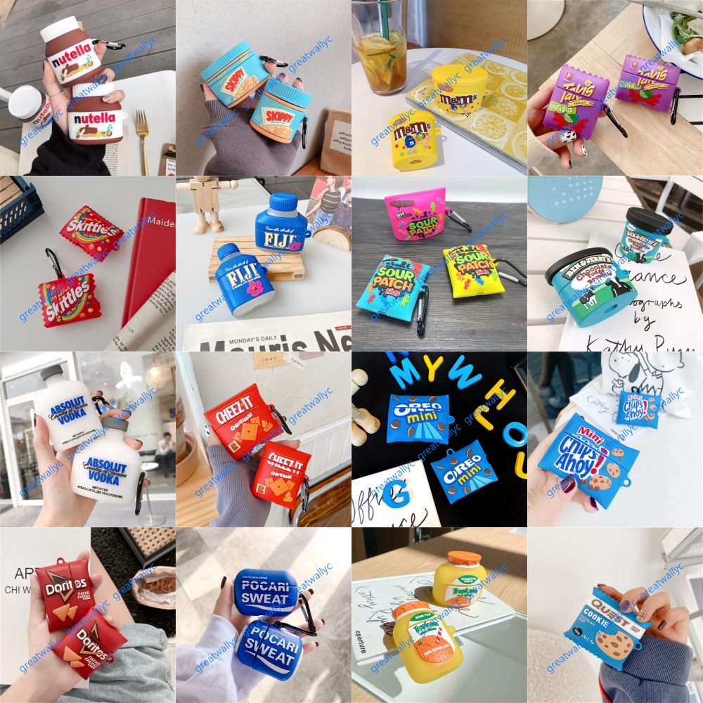 

30 Different Parttern Silicone Cartoon Headphone/Earpods Cover 3D Earphone Case for Airpods 3 2 1