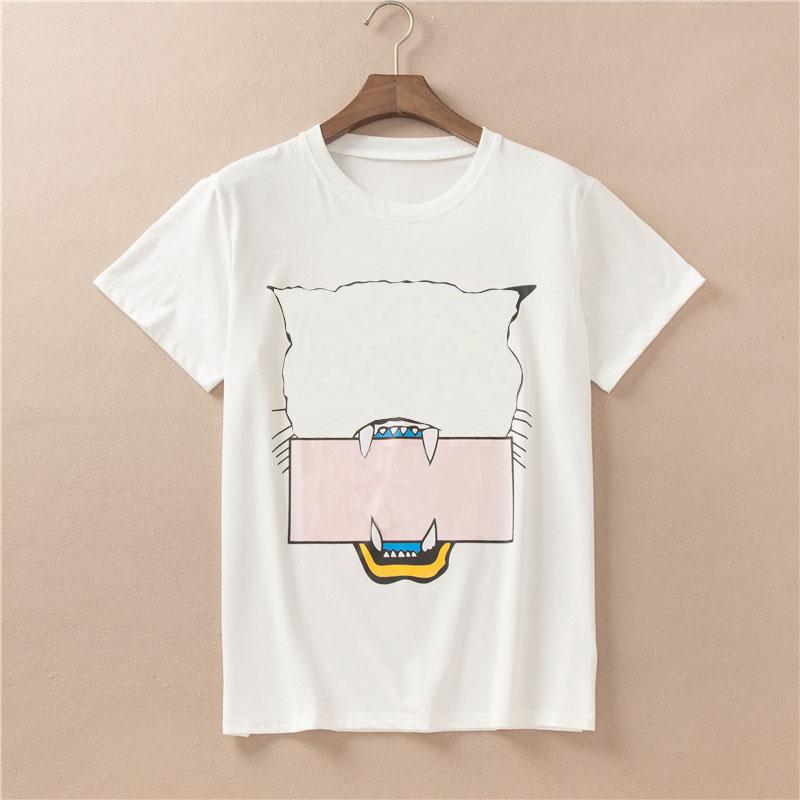 

Women T Shirt Printed Shirts Latest Fashion Summer Woman Printed T Shirt Desing Own Creative Shirts Style Women Tee new, Creamy white