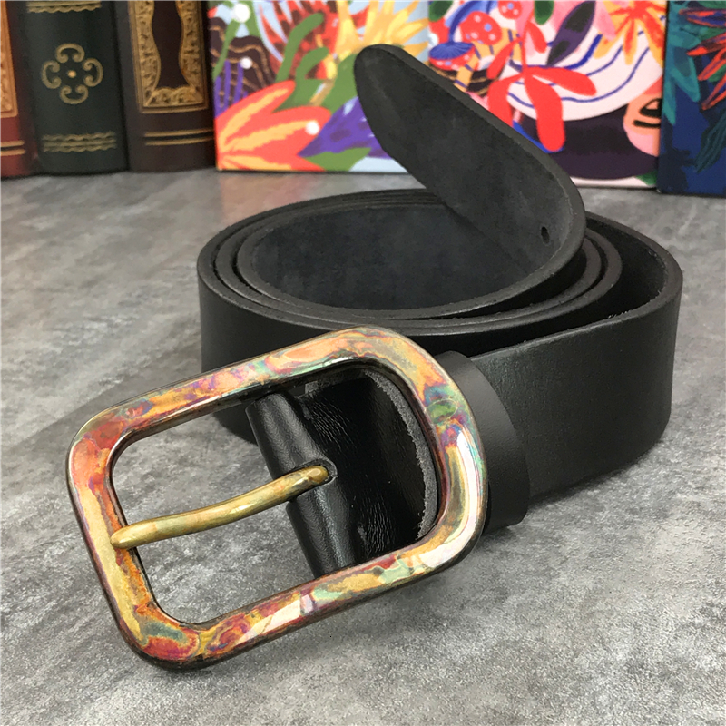 

2021 New Colorful Pin Buckle Men Ceinture Homme Quality Thick Leather Genuine Black Wide Male Waist Belt Mbt0040 5ef5