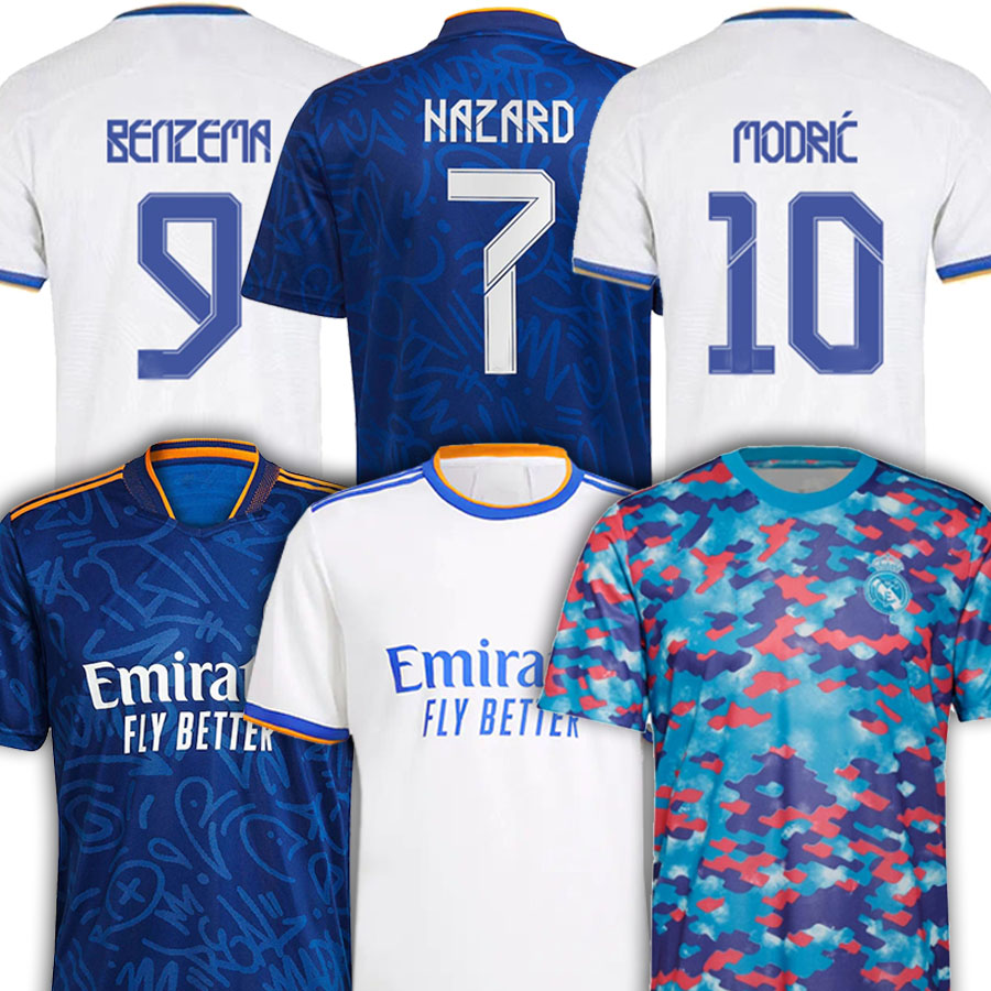 

22 23 Real Madrid home HAZARD Soccer Jerseys BALE Benzema BALE CAMAVINGA ASENSIO VINI JR Man Football shirt MODRIC Marcelo Camiseta de Futbol CAMAVINGA, Men(huang ma)