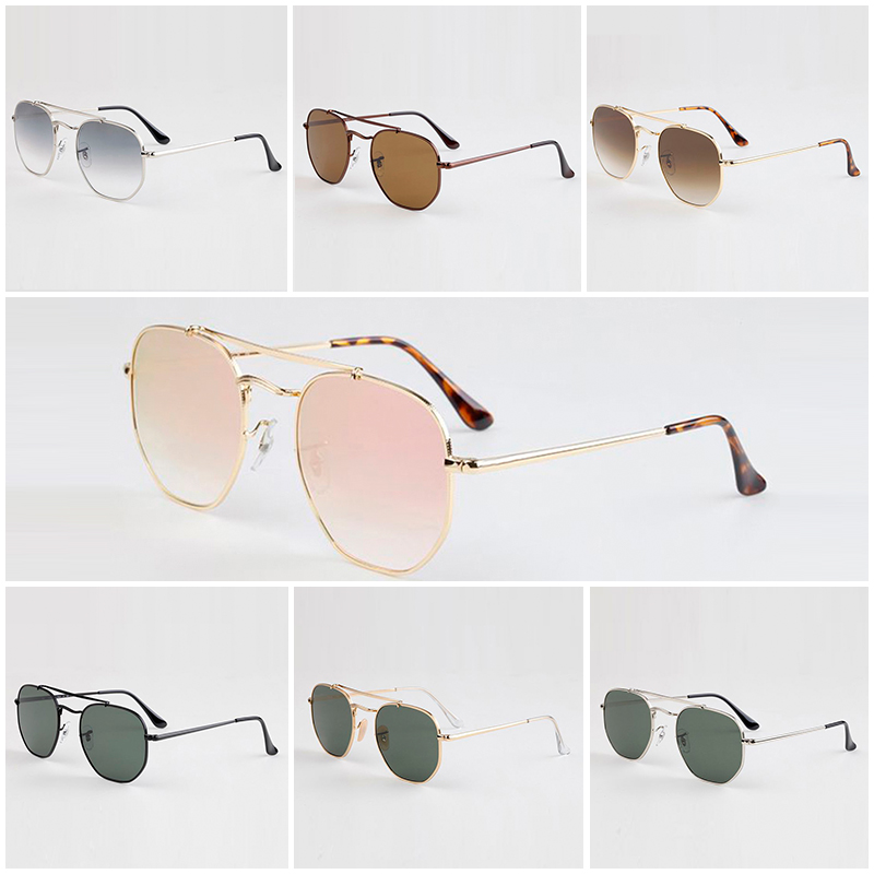 Luxury Brand Designer Sunglasses Men Women Pilot UV400 Eyewear Glasses Metal Frame Lens Mixed Color high quality elegant charm radiation business