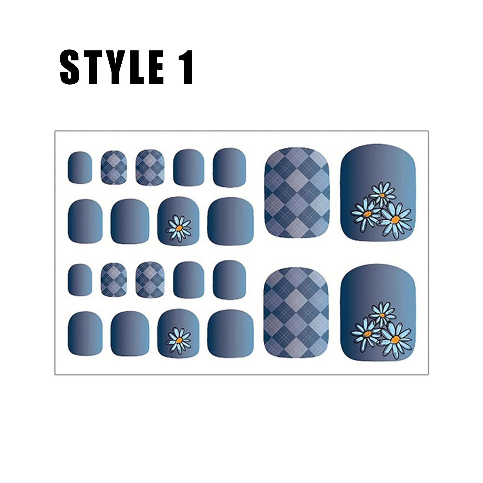 Free freight eelhoe Foot Nail Sticker Art Toe nail box packaging 3D Decoration-image-750829664