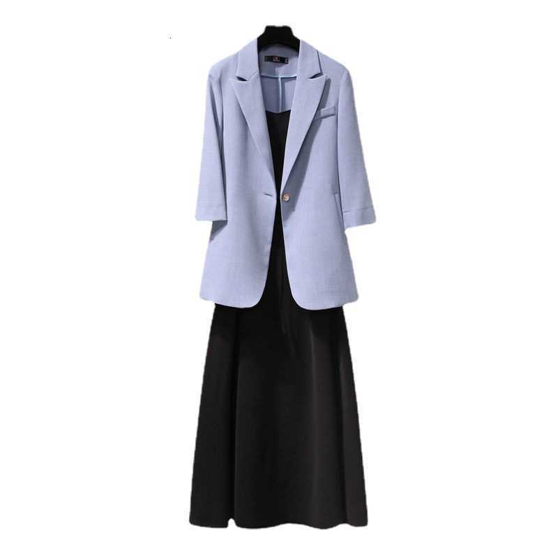Single / Spring 2021 Women&#039;s Wear Small Fragrance Profsional Temperament Suit Coat Suspender Skirt Two Piece Set-image-702217720