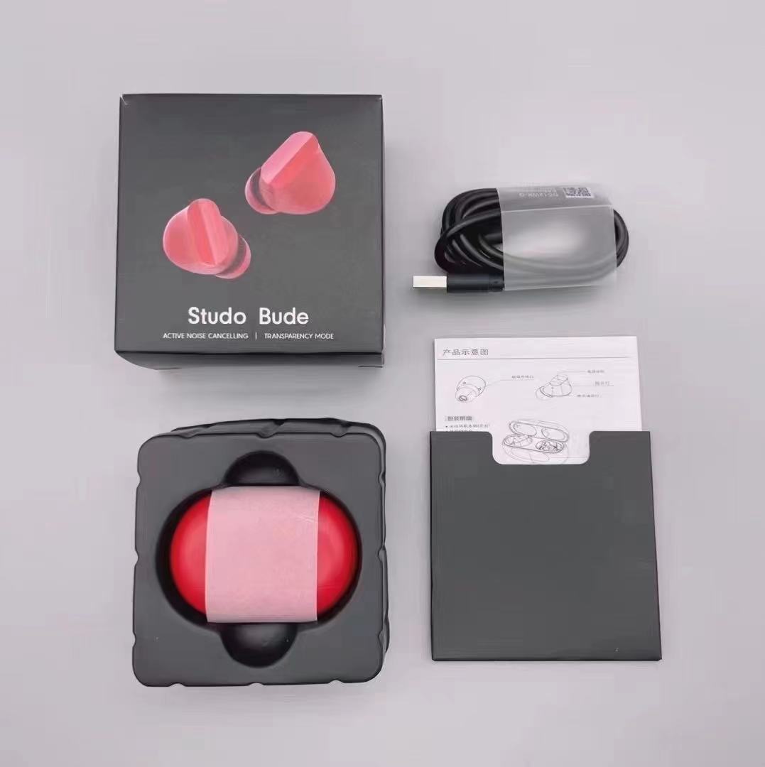

2021 new Studo Bude Bluetooth Headphone ENC Call noise reduction tws Luxury quality buds Wireless Chip Wirless Earbuds Detection For Cell Phone Earphones headset, White