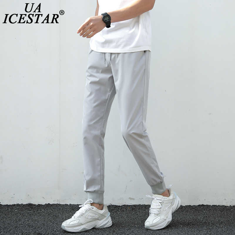 

Summer Pants Men Ultra-Thin Joggers Sweatpants Fashion Casual Fitness Trousers Breathable Quick Dry Ice Silk Men' Pants 210702, Green1