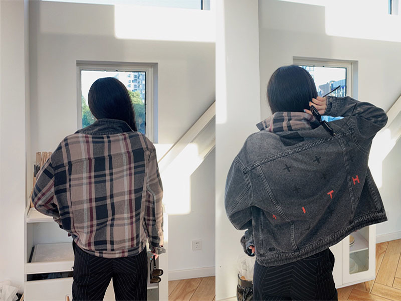 

2021 New Wear Both Sides 1:1 High Quality Coats Kanye West Streetwear Hip Hop Kith Denim Jacket Men Women 1kbh