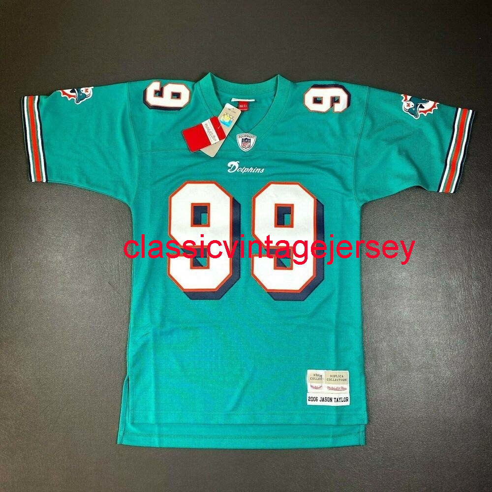

Stitched Men Women Youth Jason Taylor Mitchell Ness 2006 Jersey Embroidery Custom XS-5XL 6XL, Green