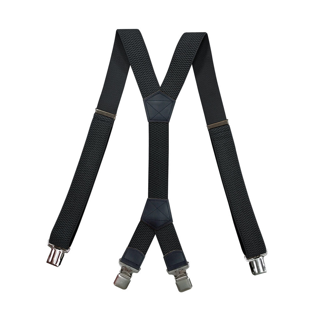 

Mens Heavy Duty Large Size Suspenders Adjustable Elastic Braces 4cm Wide X Back 4 Strong Metal Clips Trouser Pants Straps Belt