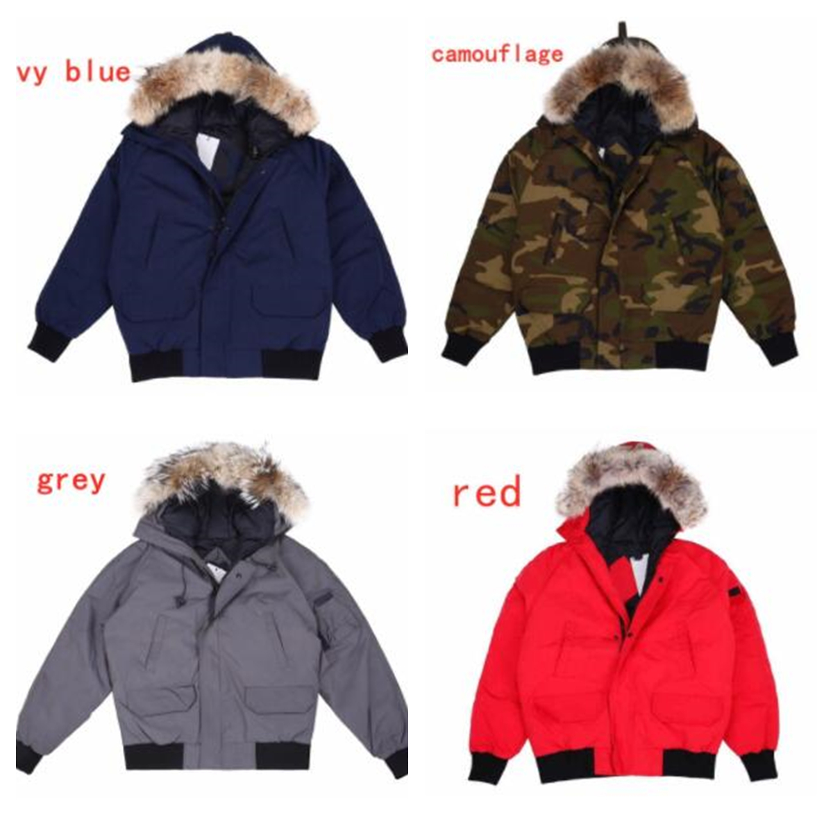 Goose Canadian Coat TOP Quality Winter down Jackets Men Clothes real wolf fur Fashion Thick Warm Casual 90% white Duck doudoune homme Hooded Coat