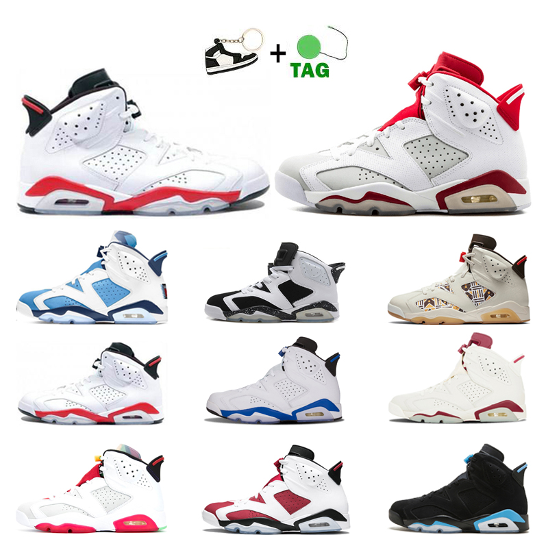 

Mens Jumpman Basketball Shoes 6s White Infared UNC Black Cat Infrared Reflective DMP PE trainers outdoor sports sneakers, #4 pe 40-45