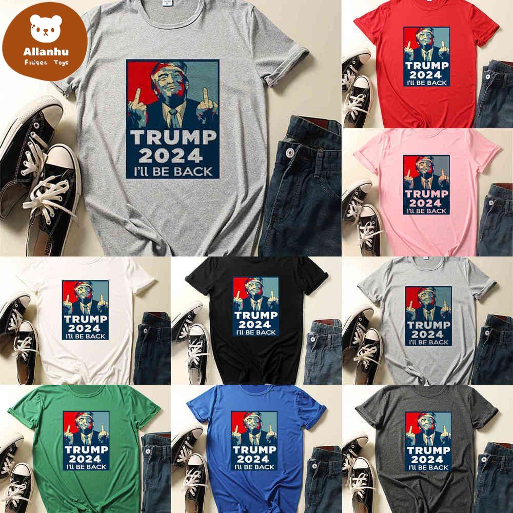 

TRUMP 2024 I WILL BE BACK T shirt XS-4XL Plus Size Designers Tshirts Summer Unisex Sports Tee Sweat Tops US President Election Clothing Tiktok NEW rs, Noted color