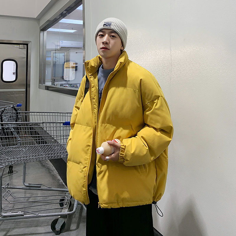 

2021 New Winter Jacket Men's Parka Warm Fashion Casual Stand-up Collar Men Streetwear Loose Korean Short Coat Mens Clothes -2xl 6vel, Dark gray