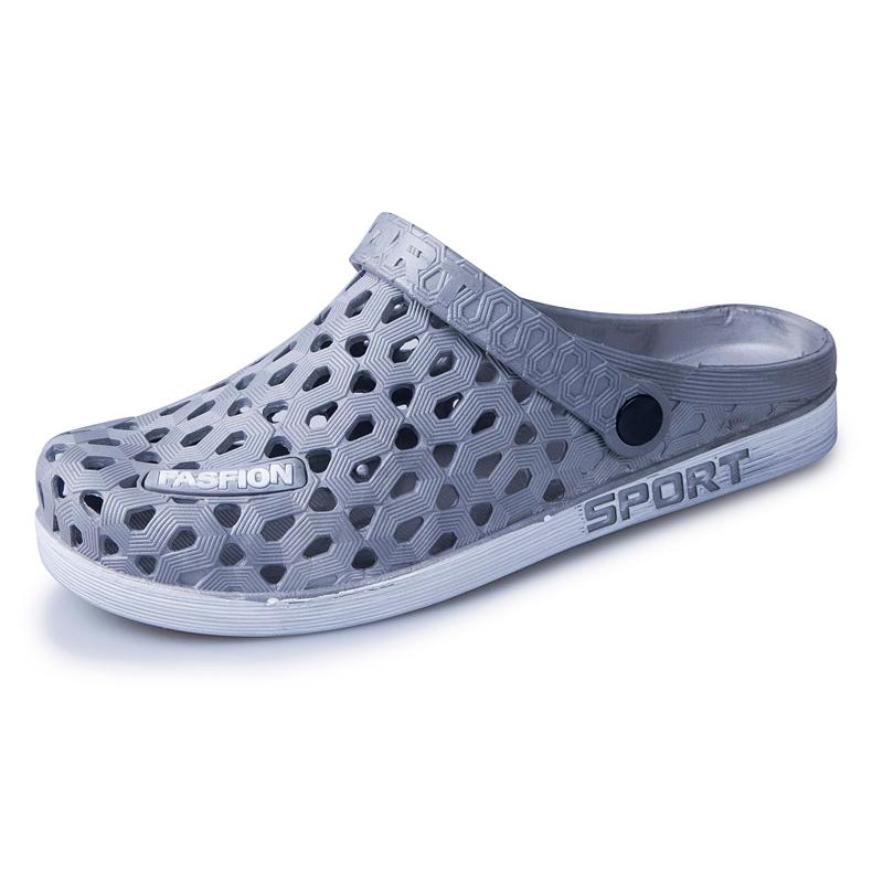 

Slippers Men Men's Shoes Summer Sandals Casual Air Permeability Outdoor Portable Lazy Beach Two Ways, Black