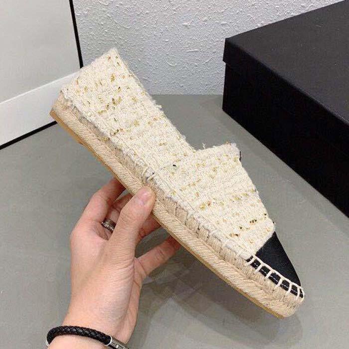 

2022 Classics Loafers Espadrilles casual shoe woman Designers Shoes sneakers knitting fisherman Canvas Fashion With box size 35-42, #20