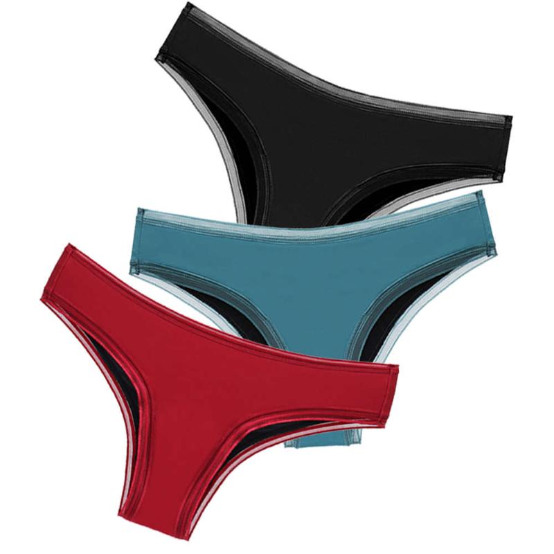

Women's Panties Girl Menstrual Top G String Full Protection 4-Layers Leak Proof Reusable Briefs Women Underwear Period, Black;pink