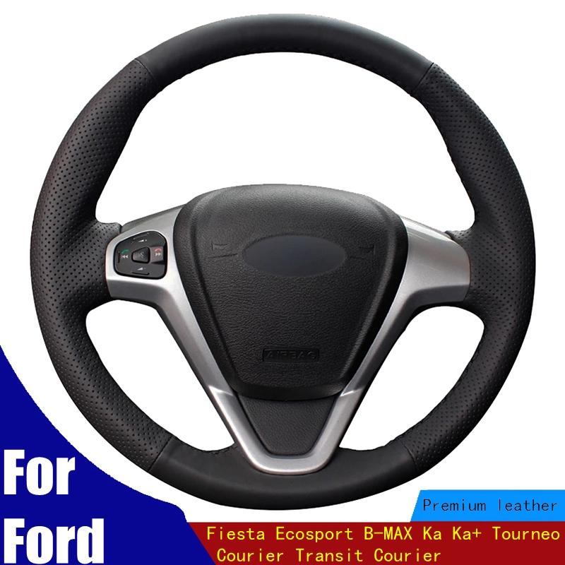 

Steering Wheel Covers Car Cover Artificial Leather For Fiesta Ecosport B-MAX Ka Ka+ Tourneo Courier Transit Braid