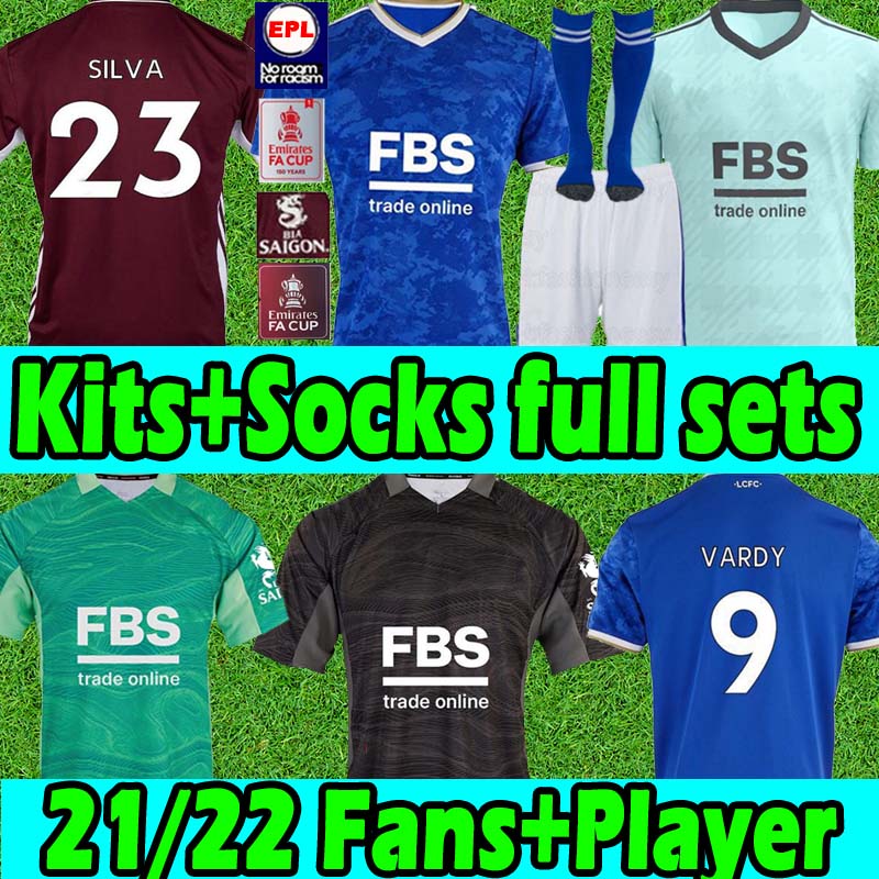 

21/22 Leicester soccer jerseys FA CUP FINAL WEMBLEY 2021 2022 CITY VARDY MADDISON TIELEMANS camiseta de fútbol men Kits+kids kits full sets maillot de football shirt, 20 21 away