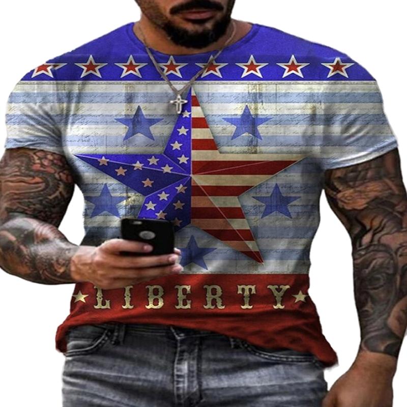 

Men's T-Shirts Ca3D Printed With Patterns, Street Trends, Round Neck, Short Sleeves, Matching Clothing For The Summer Of 202, Pk-yy10