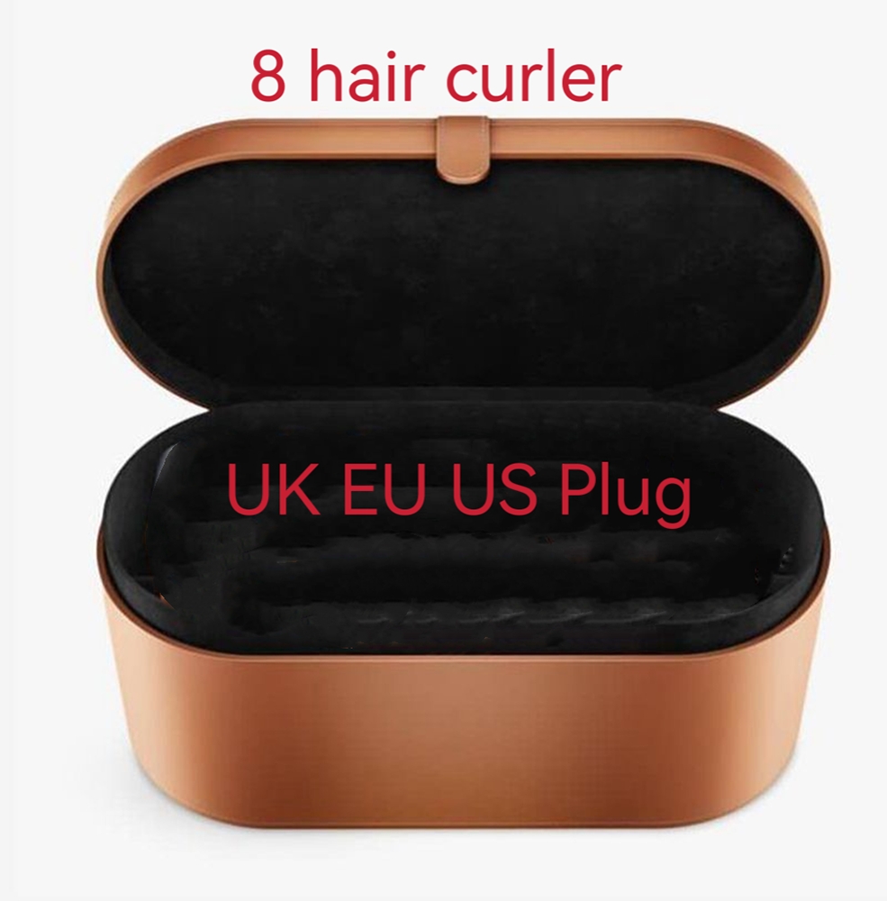 

8 Heads Multi-function Hair Styling curler Device Hair Dryer Automatic Curling Iron Gift Box For Rough and Normal HairCurling Irons gold blue color in stock