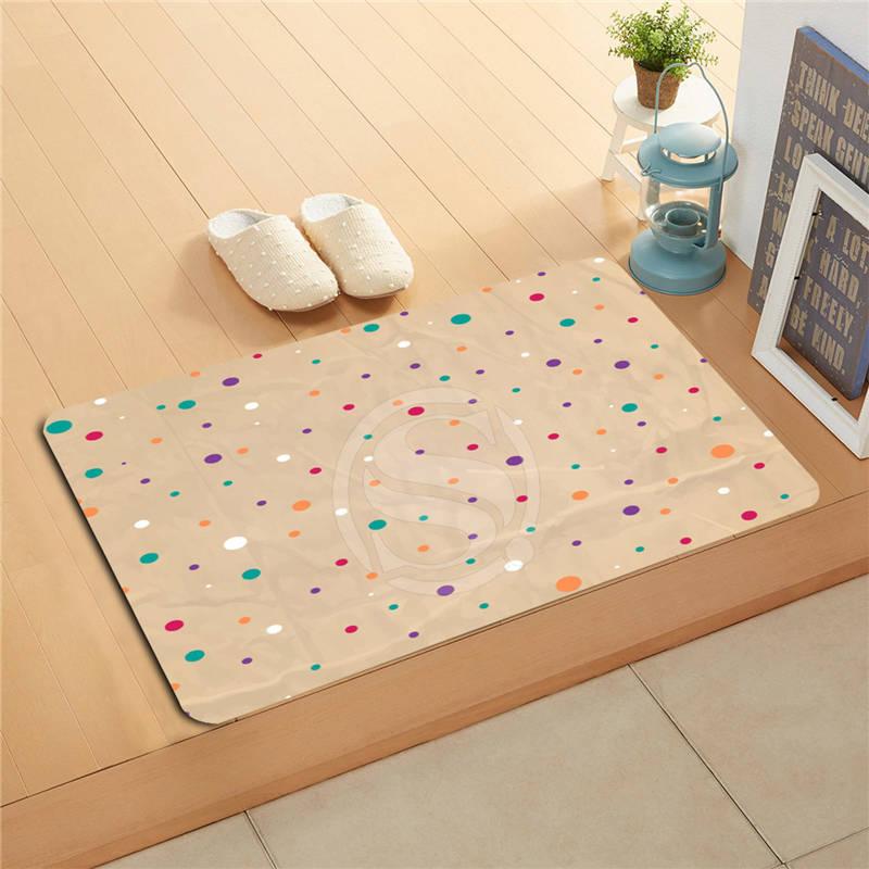 

Cushion/Decorative Pillow F&!106 Custom Beautiful And Colorful Dots #6 Doormat Home Decor Door Mat Floor Bath Mats Foot Pad L-725P106er
