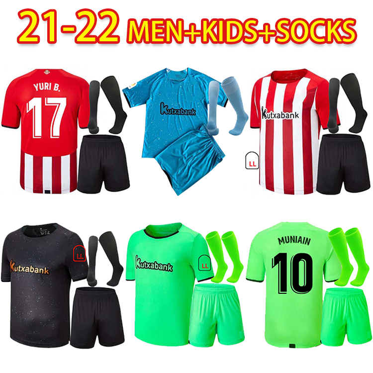 

Bilbao WILLIAMS Soccer Jerseys Athletic I.MARTINEZ RAUL GARCIA VILLALIBRE football jersey MUNIAIN YERAY shirts adult man and kids kit +Socks, Black;yellow