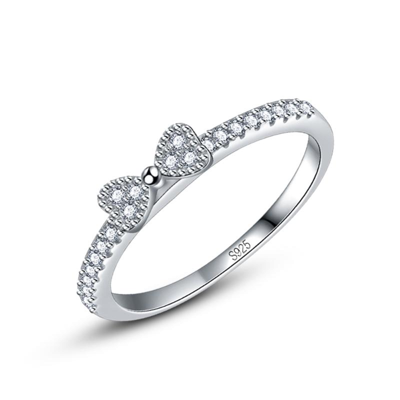 

Cluster Rings Woman 100% 925 Sterling Silver Bow Ring Girls Fashion Elegant Bohemian Solid Party Jewelry Gift