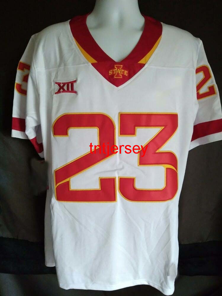 

Cheap custom White Iowa State Cyclones #23 Mike Rose Football Jersey Big 12 MEN WOMEN YOUTH stitch to add any name number -5XL