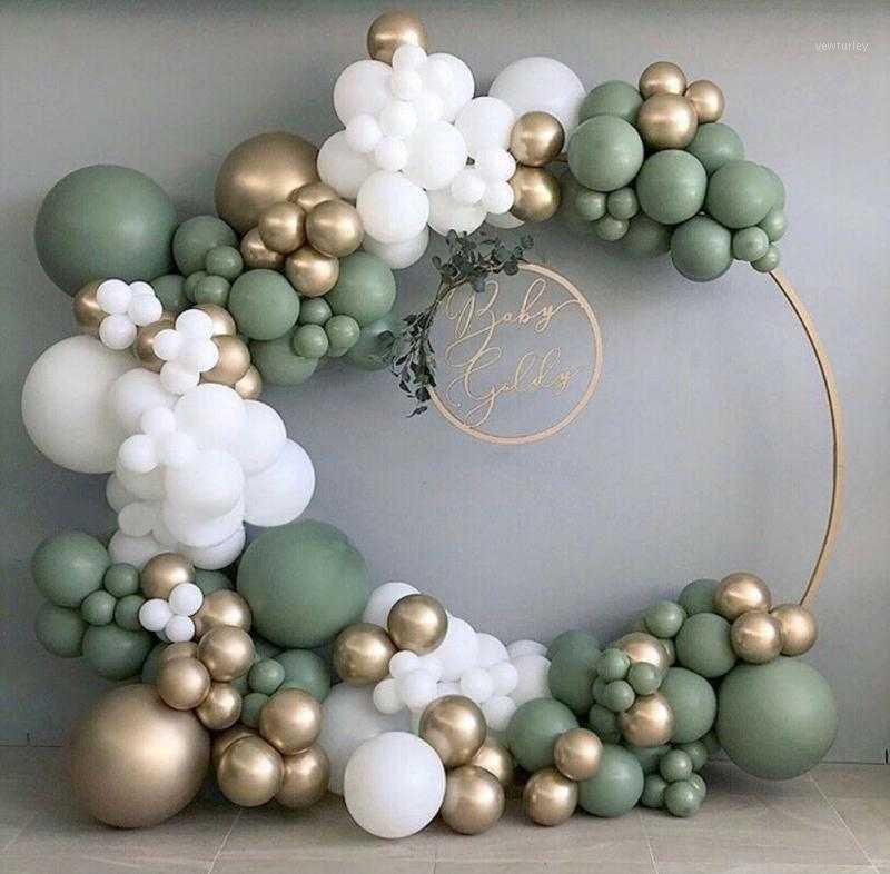 

Party Decoration 137pcs Retro Green Gold Balloon Chain Set Birthday Wedding Christmas Year Supplies DIY