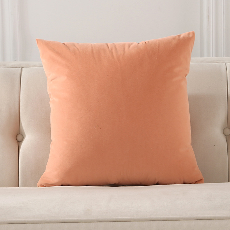 

Solid Color Throw Pillow Coat Cushion Sofa Office Waist Backrest AA6, 1-orange red