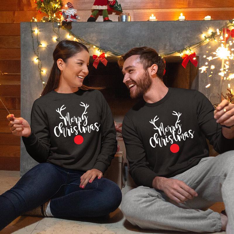 

Women' Hoodies & Sweatshirts Merry Christmas Couple Mr And Mrs Sweaters Men Women Couples Pullovers Wifey Hubby Clothes, J855-uswbk-
