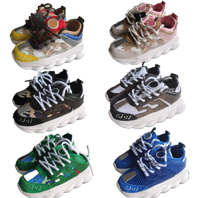 

Retro Chain Reaction Foam Shoes Kids Toddler Designer Sneakers Barocco Trainers Boys Girls Low Running Shoes Basketball Shoe Youth Sport Athletic Sneaker 9C-5Y 26-37, Fill postage