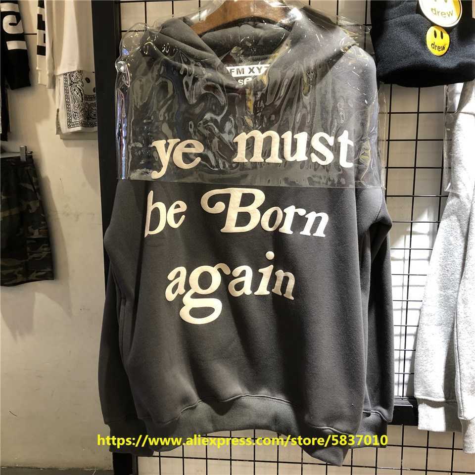 

ye must be Born again Hoodie CPFM XYZ KIDS SEE GHOSTS Hoodies Asian Size Kanye West Sweatshirts High Quality Pullovers X0602