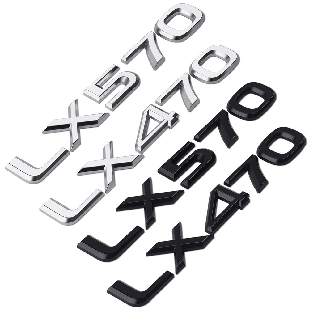 

Black edition S LX470 LX570 Car Sticker For Lexus LX Rear Tailgate Trunk Badge Emblem Letters Stickers Trim Replace Accessories, Silver- lx470