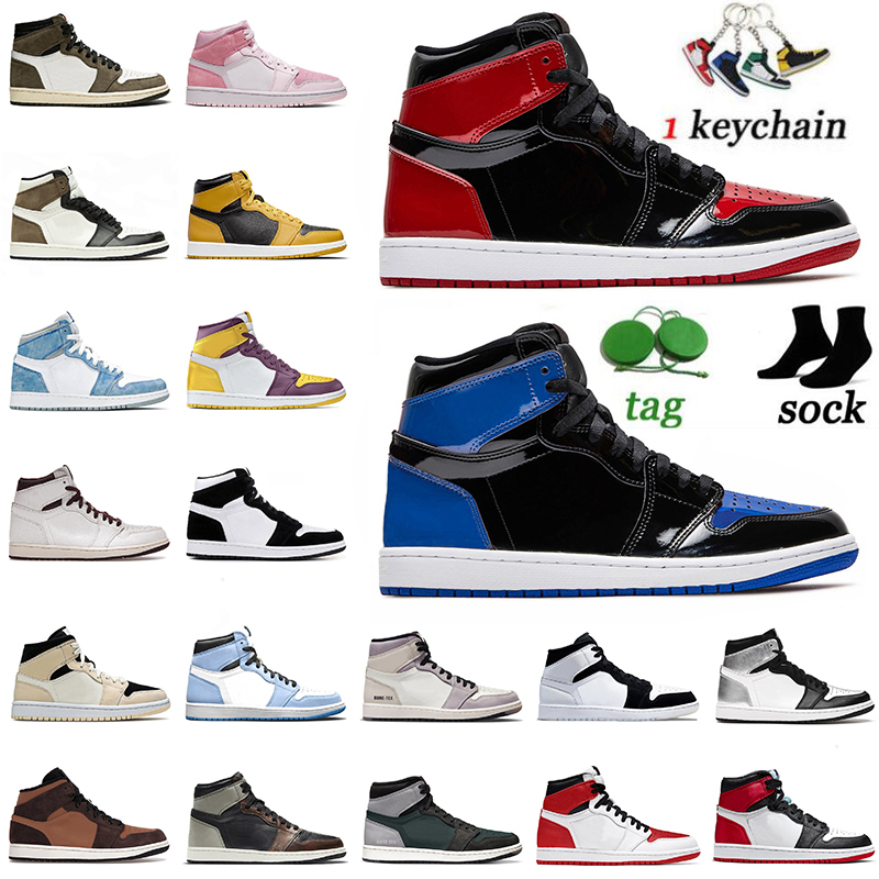 

Mens 1s High OG Basketball Shoes Retro Big Size 47 Jumpman 1 University Blue Dark Mocha Bubble Gum Shadow UNC Patent Royal Jorda 1s Bred A Ma Maniere Sneakers Trainers, A20 cactus jack