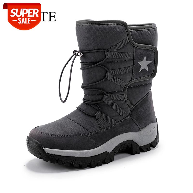 

Snow Boots Men Waterproof Mens Winter Boots With Fur Winter Shoes Nonslip Men Platform Thick Plush Warm Botas Dropshipping #E74h