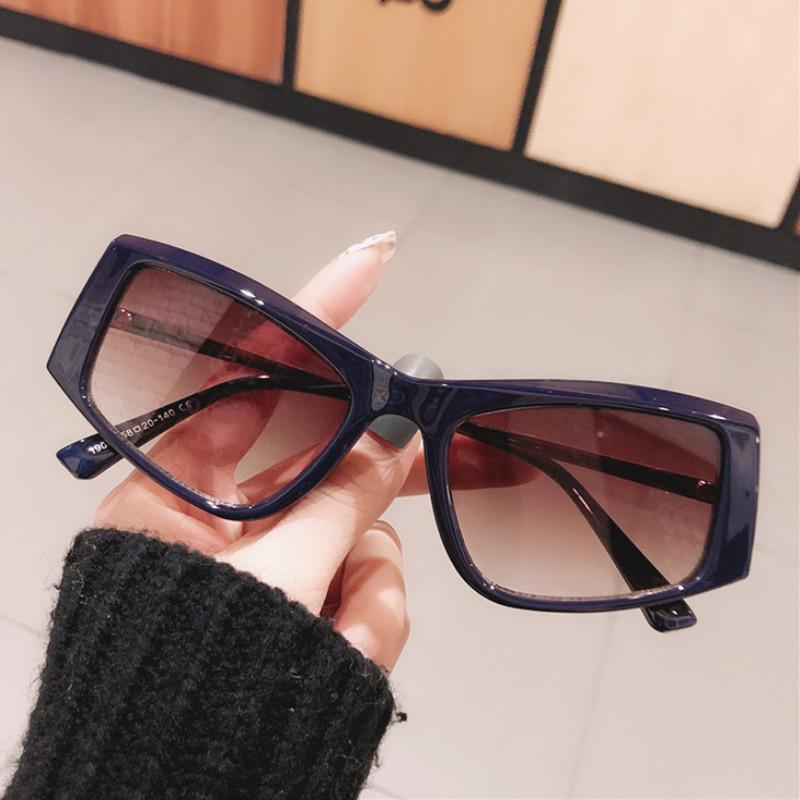 

Sunglasses Fashion Three-dimensional Square Cat-eye Personality Luxury High Quality Large Frame Concave Shape Sun Glasses UV400