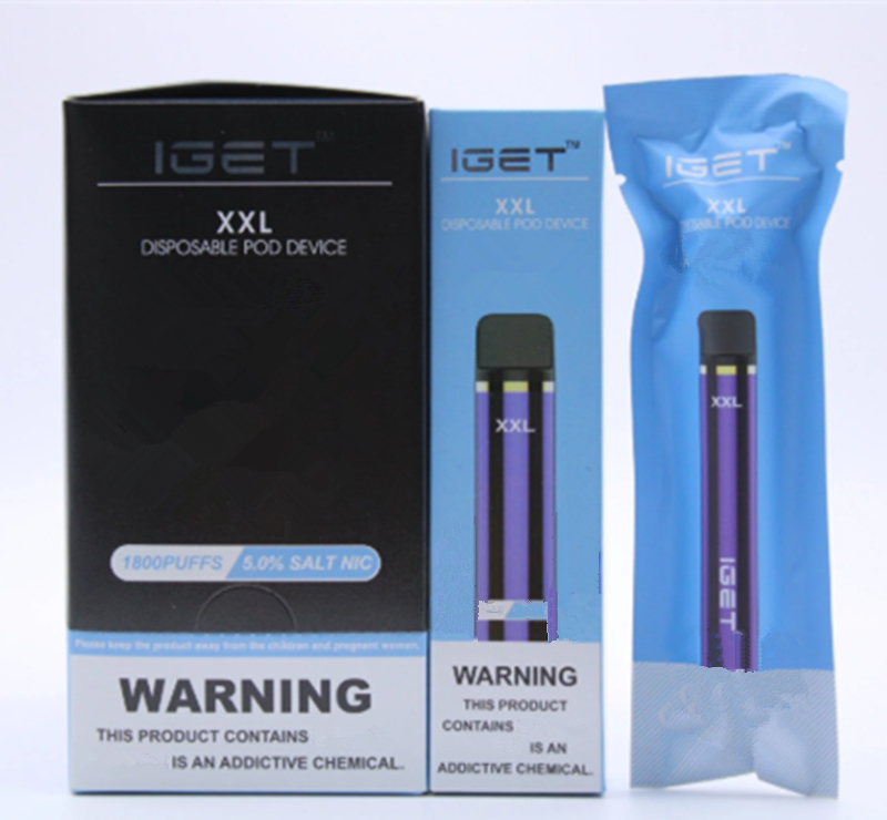 

Disposable XXL Iget Pod 950mah Kits Built-in Device Xxl Plus Max 1800Puffs Vape Stick Pen Cartridge Battery Lite 7ml Bang Flow Rfoxe