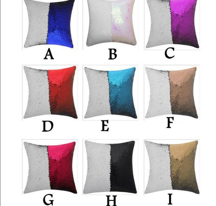

Various Styles Sublimation Blank Pillow case Sequin Pillow Cover High Quality Fashion And Simple Decoration Wide Applicability Home Supplies, Multi-colors