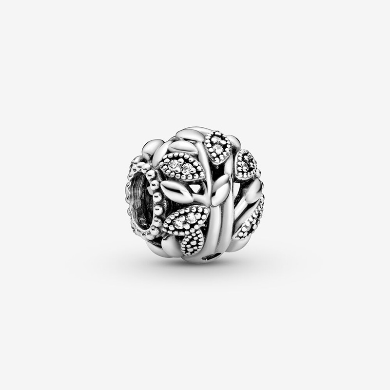 

Fashion 925 Sterling Silver Beads Openwork Family Tree Charms fit Original Pandora Bracelets Women DIY Jewelry, Black