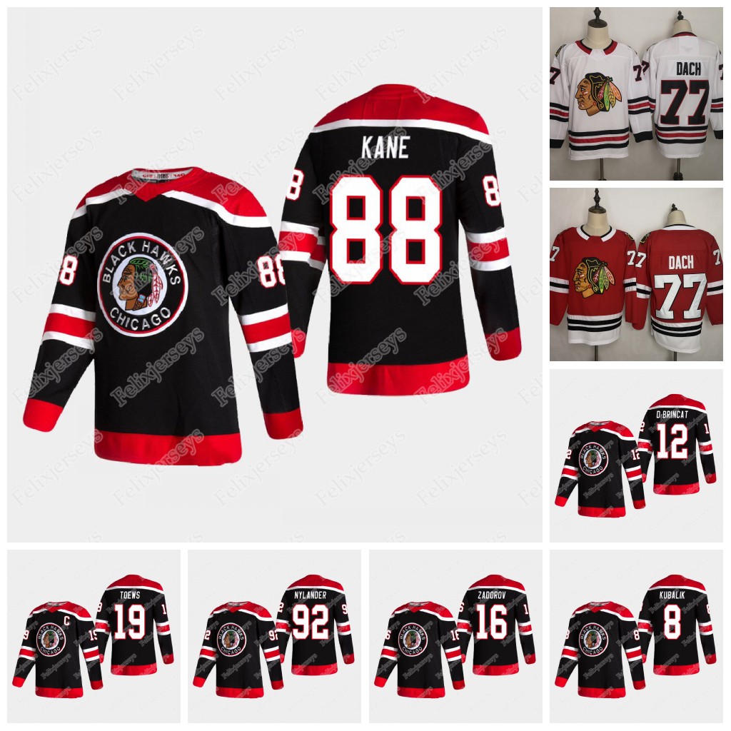 

29 Marc-Andre Fleury Chicago Blackhawks Jersey Seth Jones Kirby Dach Patrick Kane Jonathan Toews Alex DeBrincat Nikita Zadorov Dominik Kubalik Riley Stillman, Reverse retro jersey women: size s-xxl