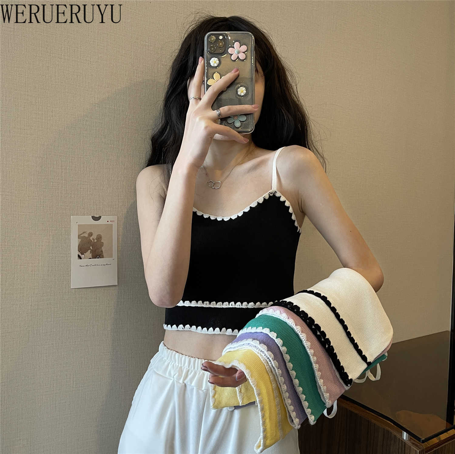 

WERUERUYU Fashion Women's Club Tank Tops Solid Strappy Sleevless Camisoles Tube Top Bralette Casual Sexy Ladies Summer Tanks 210608, Photo color