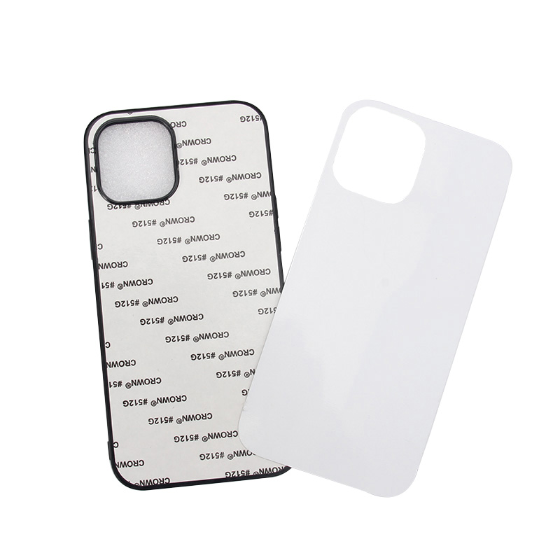 

2D Sublimation Blank Phone Case Hard PC For iPhone 12 11 Pro MAX XS XR XS MAX Back Cover with Aluminum Sheet, Black