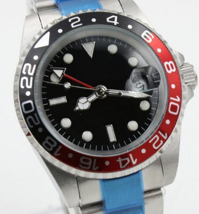 

e 3866 automatic watch mechanical movement 116710 gmt black ceramic sapphire dial master 2 jubilee bracelet mens watches reloj, Slivery;brown