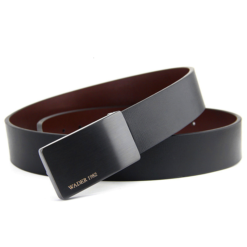 

2021 New Simple Men's Genuine Leather Casual Black Formal Wear for Suit Wedding Belt Male Trousers Waistband Man Gift 8coj