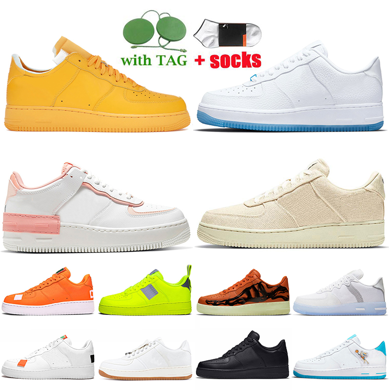 

Top Quality Womens Mens Designer Casual Shoes Air Force One Univeristy Gold LX UV Reactive Shadow Coral Pink Beige Hare Space Jam Trainers AirForces 1 Sports Sneakers, A40 arctic punch 36-40