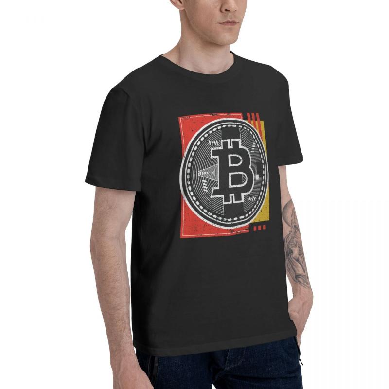 

Men' T-Shirts Promo Gift Shirt Money Cryptocurrency Funny Novelty Basic Short Sleeve T-Shirt Men Set Top Quality Tops Tees, Black
